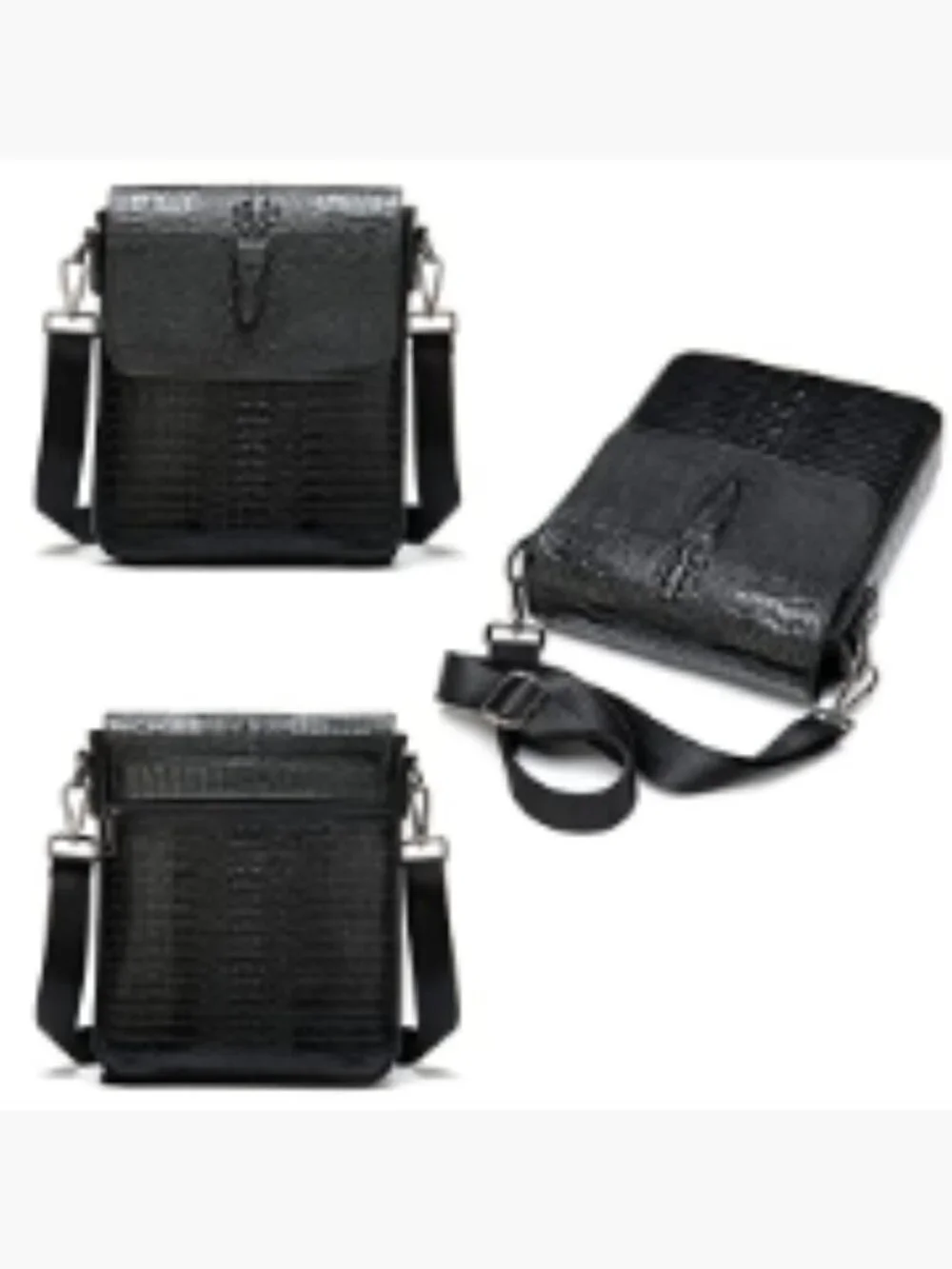 Faux Leather Crossbody Bag Messenger Shoulder Bag